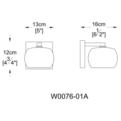 Kinkiety|Zumaline Kinkiet CRYSTAL 12x13 cm
