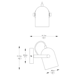Zumaline Kinkiet czarno-złoty ARIES
