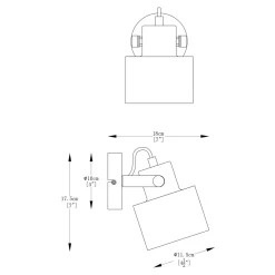 Zumaline Kinkiet czarno-złoty DRACO