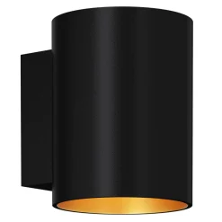 Zumaline Kinkiet czarno-złoty SOLA WL ROUND