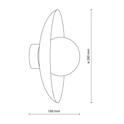 Kinkiety|TK Tomasz Krywult Kinkiet czarny mat SLATE BLACK GLASS