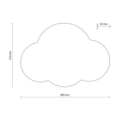 Kinkiety|TK Tomasz Krywult Kinkiet do pokoju dziecięcego niebieski CLOUD