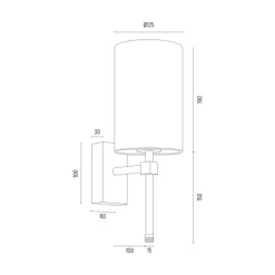 inny Kinkiet do salonu abażur czarno-złoty ABRUZZO