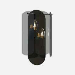 Zumaline Kinkiet dymione szkło czarny NIRA