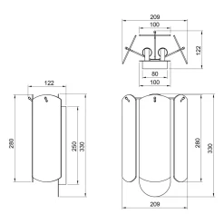 Zumaline Kinkiet dymione szkło czarny NIRA