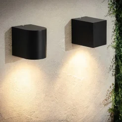 Lampy Ogrodowe|Lampy Ogrodowe|Zumaline Kinkiet elewacyjny HARMONIA IP44 czarny