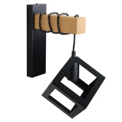 Kinkiet geometryczny czarny SWEDEN WOOD