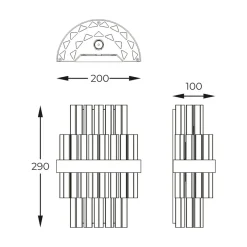Zumaline Kinkiet glamour złoty CONSTANTINOPLE