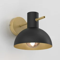 Luminex Kinkiet industrialny czarno-złoty ESTATE