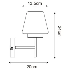 Kinkiety|Zumaline Kinkiet klasyczny czarny REBEL