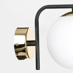 domiluce Kinkiet kula czarno-złoty AURORA