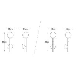 Kinkiety|Zumaline Kinkiet kula złoty ARCTURUS