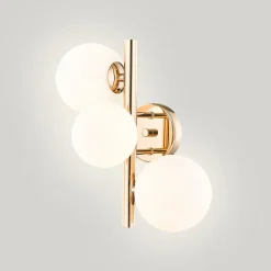 Kinkiety|Zumaline Kinkiet kule złoty MOLECULE