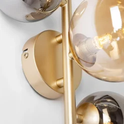 Kinkiety|Zumaline Kinkiet kule złoty VILLA