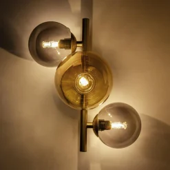 Kinkiety|Zumaline Kinkiet kule złoty VILLA