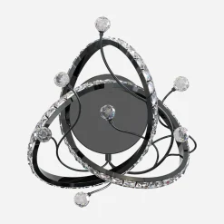 Kinkiety|Zumaline Kinkiet LED czarny chrom MAIA z pilotem