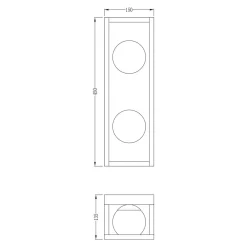 Zumaline Kinkiet LED czarny PIRO z pilotem