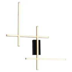 Kinkiety|Zumaline Kinkiet LED EDGE czarno-złoty