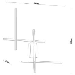 Kinkiety|Zumaline Kinkiet LED EDGE czarno-złoty