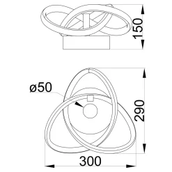 Zumaline Kinkiet LED INDIGO czarno-złoty INDIGO
