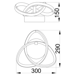 Kinkiety|Zumaline Kinkiet LED INDIGO czarny chrom
