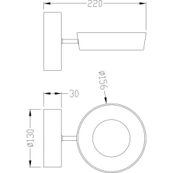 Zumaline Kinkiet LED LARA 13 cm