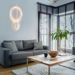 Kinkiety|Paul Neuhaus Kinkiet LED RGB Wi-Fi stalowy Q-ARKOA z pilotem