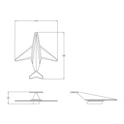 Kinkiety|Zumaline Kinkiet LED samolot niebieski SKY