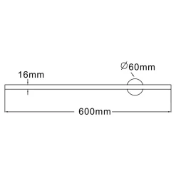 Kinkiety|Zumaline Kinkiet LED 8W czarny TROY 60 cm