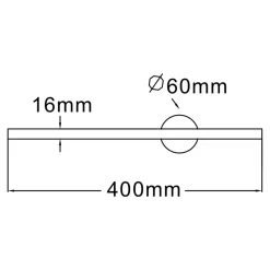 Zumaline Kinkiet LED 6W czarny TROY 40 cm