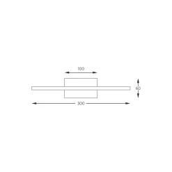 Zumaline Kinkiet LED złoty ARBI 30 cm