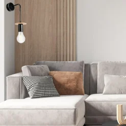 Kinkiet loft czarny ANGELINA