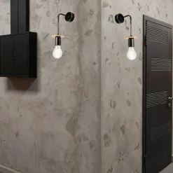 Kinkiet loft czarny ANGELINA