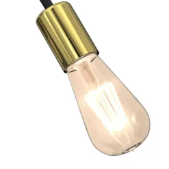 Kinkiety|Luminex Kinkiet loftowy czarno-złoty DOW I