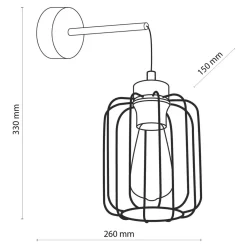 Kinkiety|TK Tomasz Krywult Kinkiet loftowy czarny GALAXY NEW