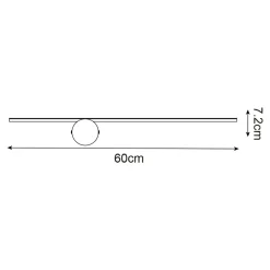 Kinkiety|Zumaline Kinkiet minimalistyczny czarny FAD LED