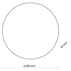TK Tomasz Krywult Kinkiet minimalistyczny okrągły biały LUNA NEW 30 cm