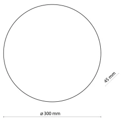 TK Tomasz Krywult Kinkiet minimalistyczny okrągły czarny LUNA NEW 30 cm
