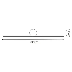 Zumaline Kinkiet minimalistyczny złoty FAD LED