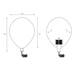 Kinkiety|Zumaline Kinkiet na baterie niebieski BALLOON