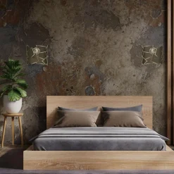 Kinkiety|Luminex Kinkiet nowoczesny tytanowe złoto CAMO I