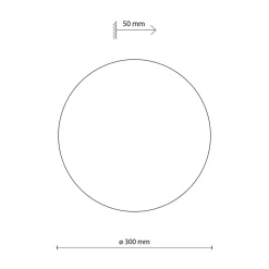 TK Tomasz Krywult Kinkiet okrągły jasne drewno LUNA WOOD 30 cm