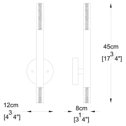 Kinkiety|Zumaline Kinkiet ONE LED W0461-02E-F4F4 chrom