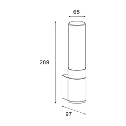 Zumaline Kinkiet outdoorowy IP54 czarny WALLY