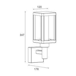 Kinkiety|Zumaline Kinkiet outdoorowy LED IP65 czarny URBAN