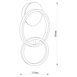 Kinkiety|Zumaline Kinkiet pierścieniowy LED RANDO czarno-złoty
