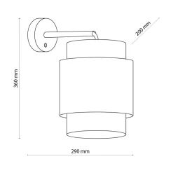 TK Tomasz Krywult Kinkiet rattanowy biały BOHO