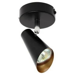 LED-POL Kinkiet reflektor czarno-złoty ORO AQUILA