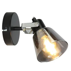 Kinkiety|LED-POL Kinkiet reflektor czarny ORO TRINGA