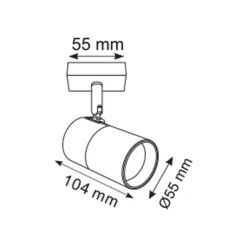 Zumaline Kinkiet reflektor spot czarno-złoty FORI